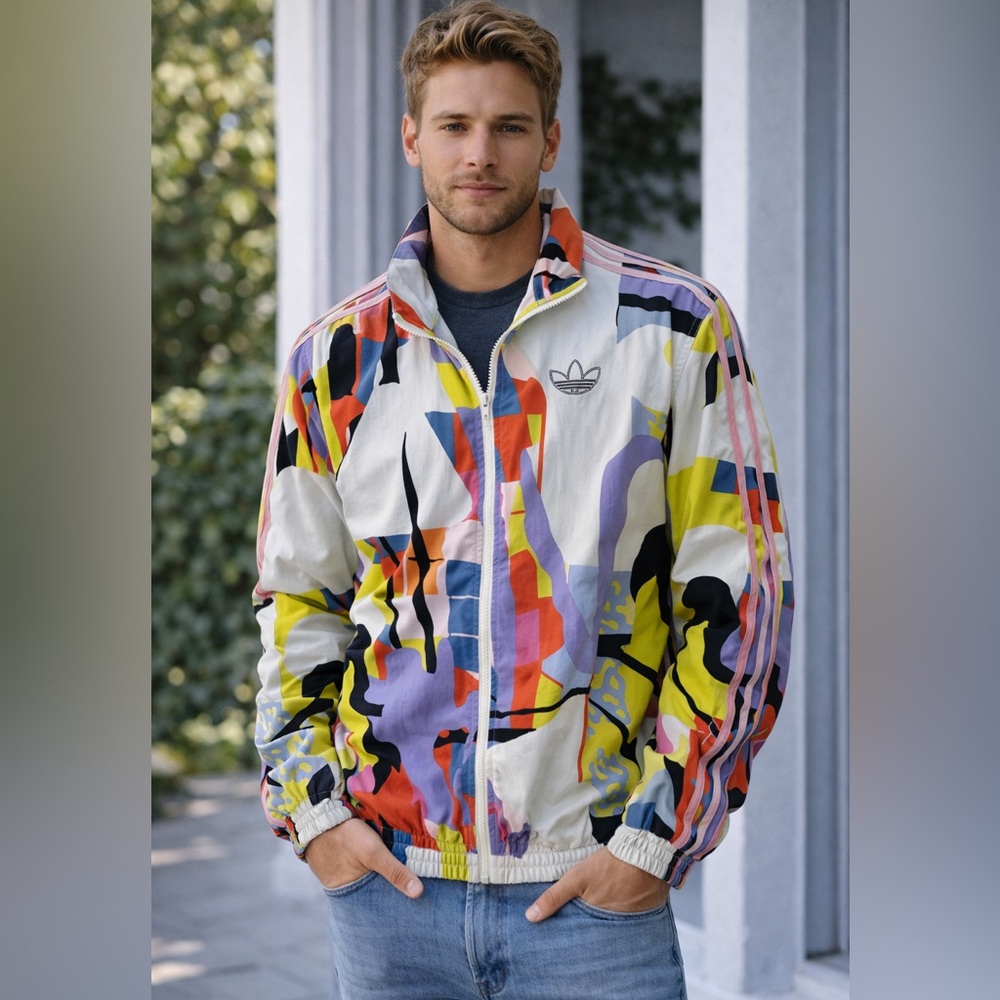 Adidas Windbreaker Jacket men’s size S Love Unites